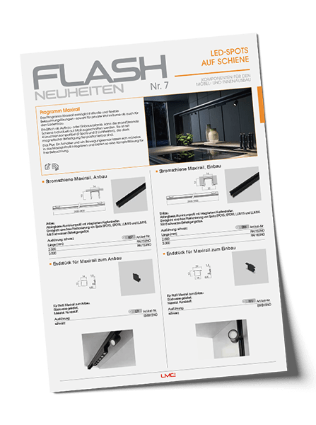 Flash #7 Spots LED sur rail DE