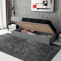 Horizontaal bed met opbergruimte