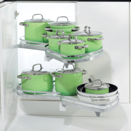 Hoekset LeMans II Arena Classic grijze bodem chroom reling