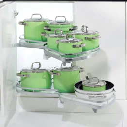 Hoekset LeMans II Arena Classic witte bodem chroom reling