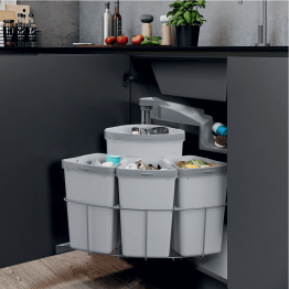 Pivoterende afvalsortering 39 L