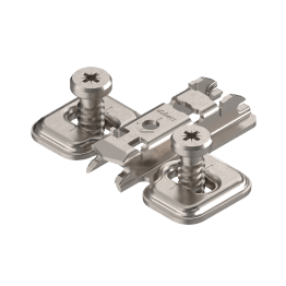 Kruismontageplaat CLIP met euroschroeven afstand op 28 mm