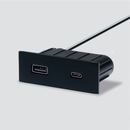 Rechthoekig mini blok USB A+C