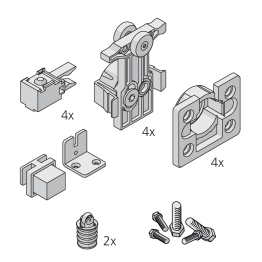 Garnituur voor 2 deuren Clipo 26 IS