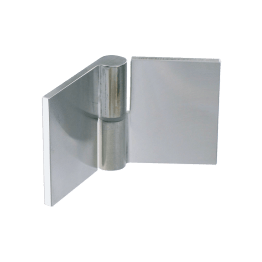 Vlakke scharnier voor glas