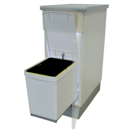 Rechthoekige afvalsortering op geleider 16 L