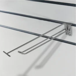 Dubbele haak met etikethouder