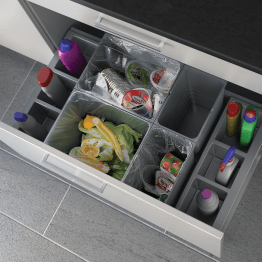 Modulaire set voor afvalemmers voor TANDEMBOX lade