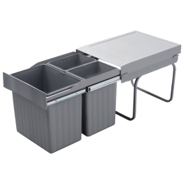 Afvalsortering op geleider volledig uittrekbaar 31 L