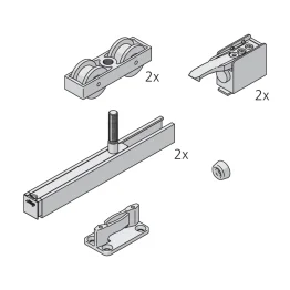 Set Junior 80/B voor 1 deur (mod.) korte schroef