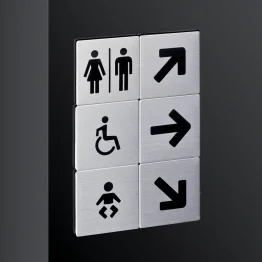 Inox signalisatiebord zelfklevend