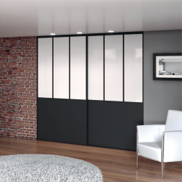 Schuifdeur glasstructuur interieur dubbel