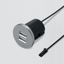 Mini USB aansluiting rond