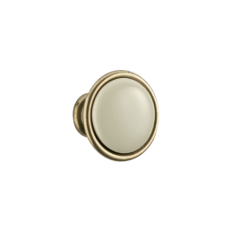 Knop porselein gebronsd