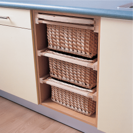 Rieten mand als lade